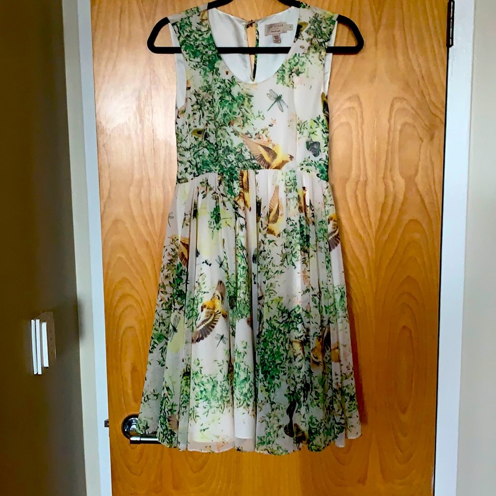 NWOT Ted Baker London Liona Bird Print Dress